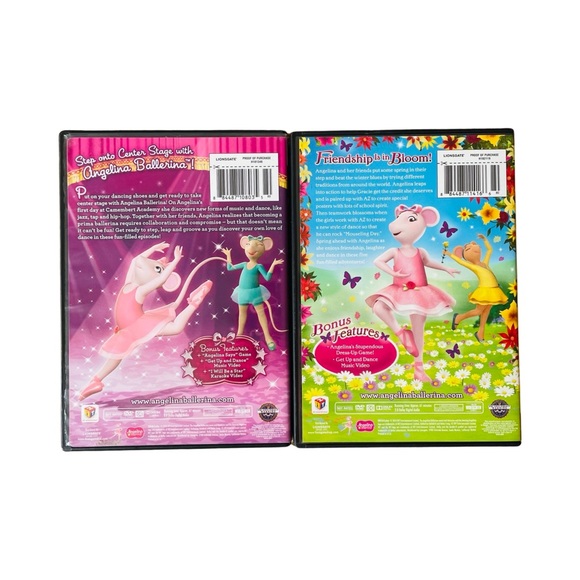 Angelina Ballerina DVD Lot: Love to Dance & Spring Fling Children’s Movies - Picture 2 of 4